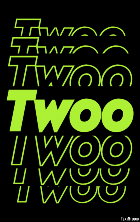 Twoo Efeito de texto