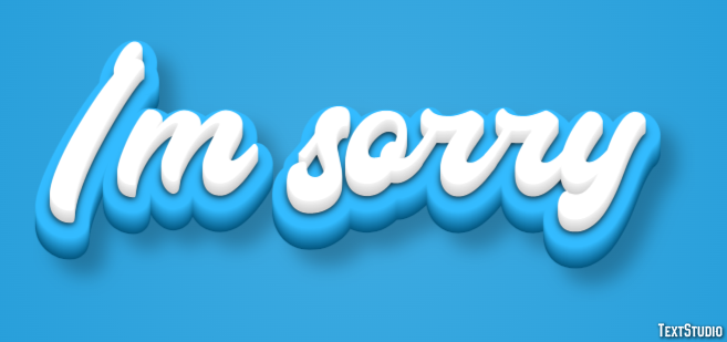 I'm sorry Efeito de texto