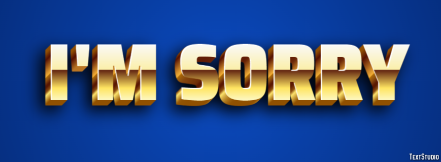 I'm sorry Text Effect