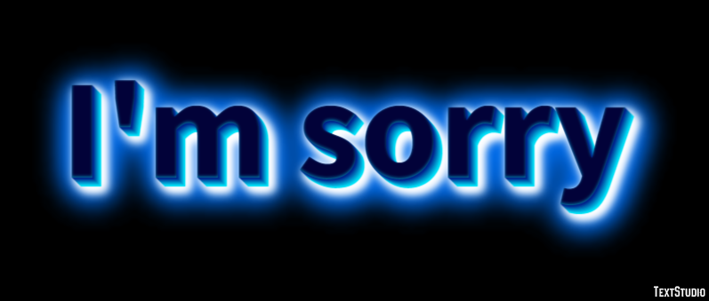 I'm sorry Text Effect