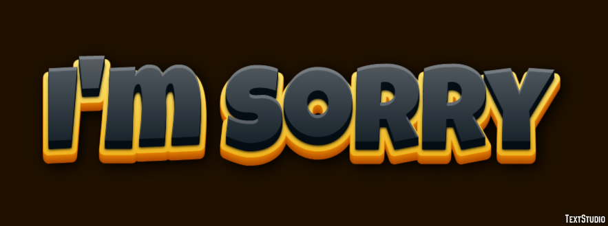 I'm sorry Text effect
