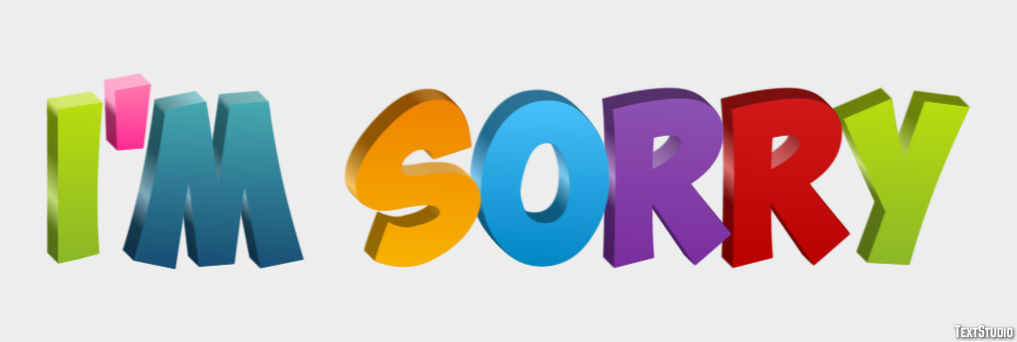 I'm sorry Efeito de texto