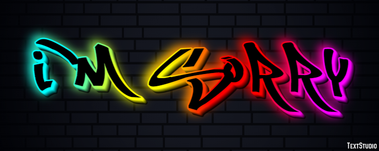 I'm sorry Text effect