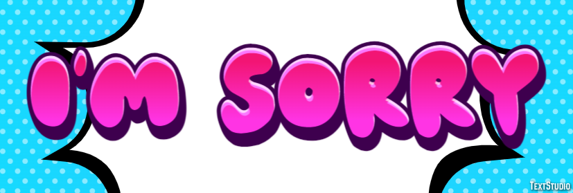 I'm sorry テキスト効果