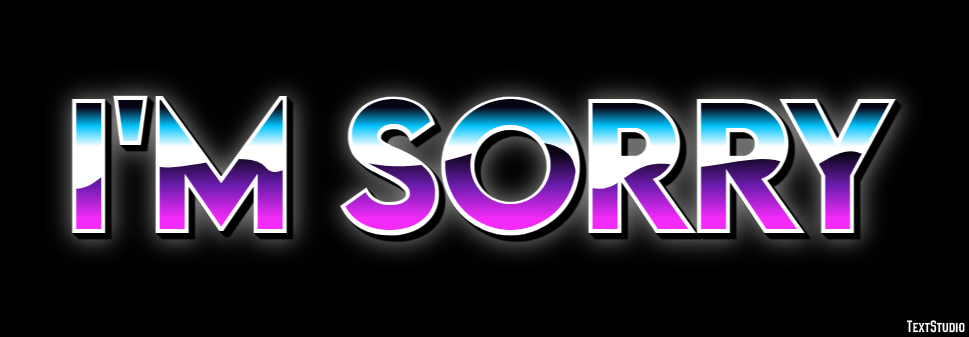 I'm sorry Efeito de texto