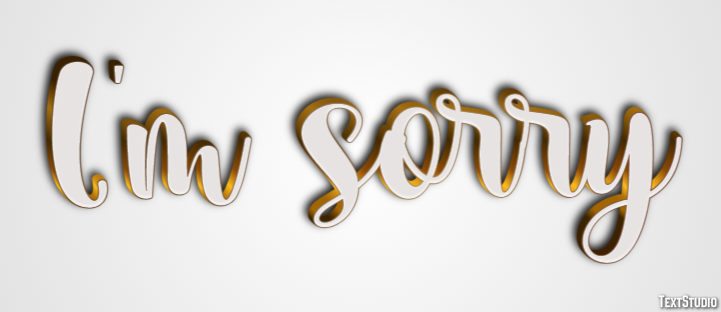 I'm sorry Text Effect