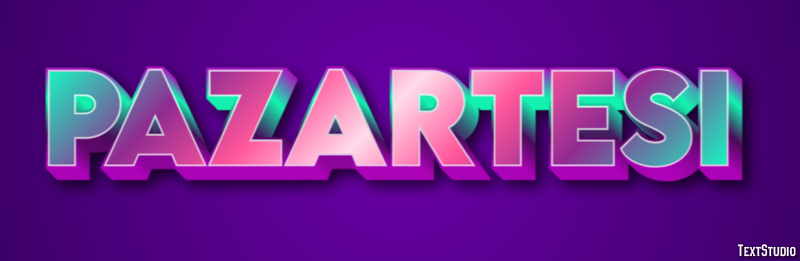 Pazartesi Text Effect