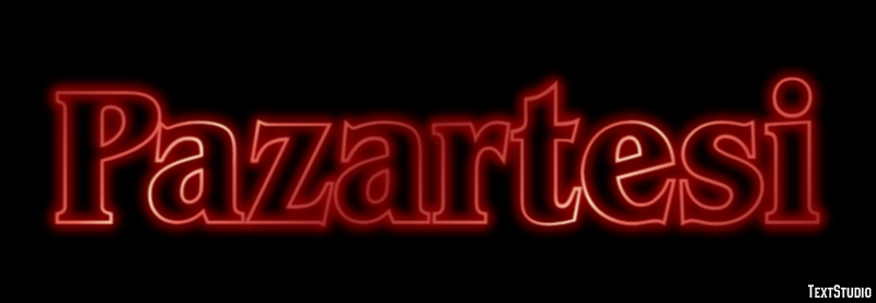 Pazartesi Efeito de texto