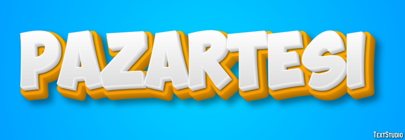 Pazartesi Efecto de Texto