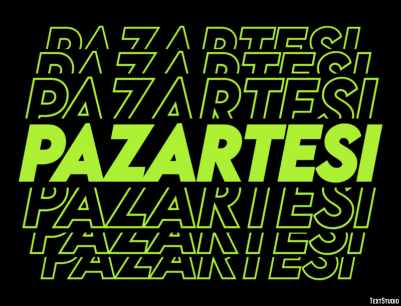 Pazartesi Efecto de Texto
