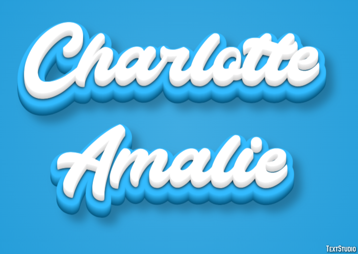 Charlotte Amalie Effetto testo