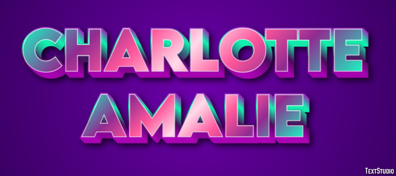 Charlotte Amalie Effetto testo