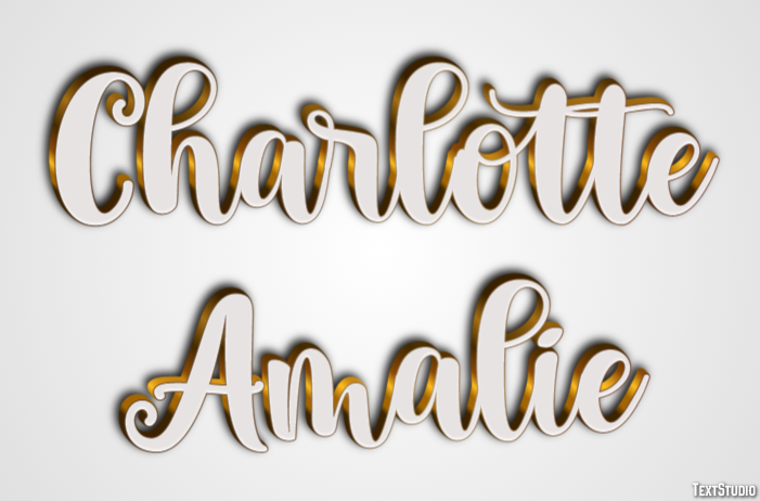 Charlotte Amalie Effetto testo