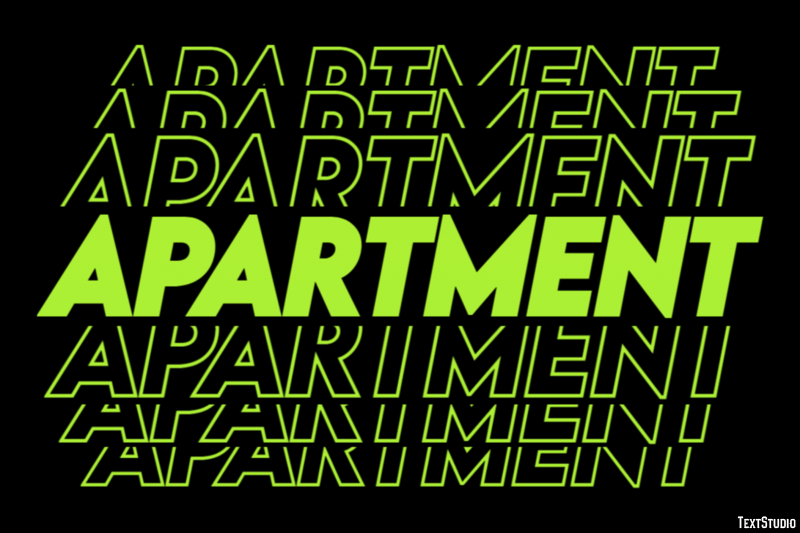 Apartment Efeito de texto