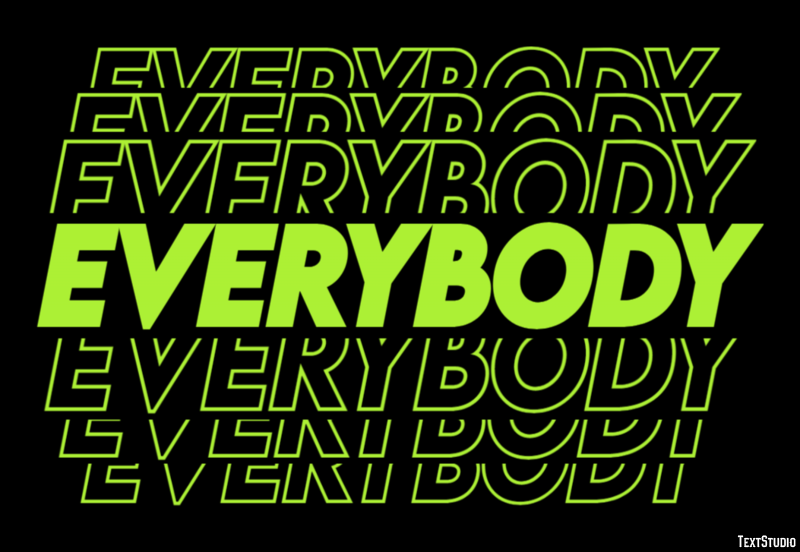 Everybody Text Effect