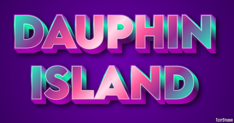 Dauphin Island Effetto testo