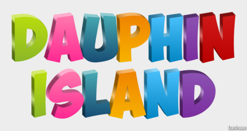 Dauphin Island Effetto testo