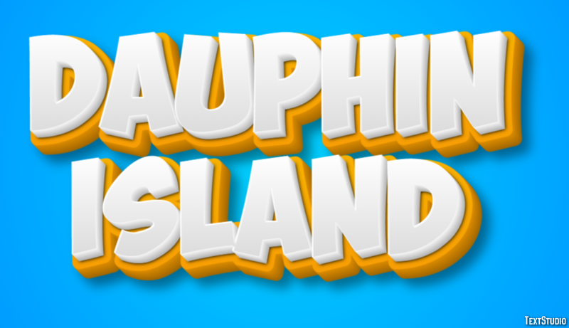 Dauphin Island Effetto testo