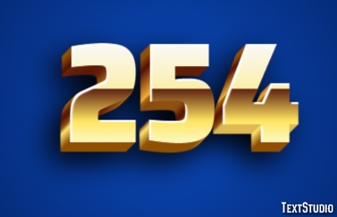 254 Tekst Effect