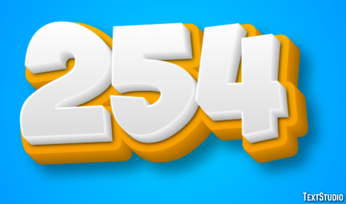 254 Tekst Effect