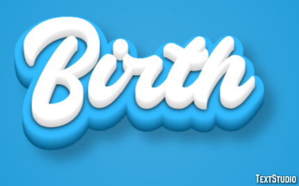 Birth Efecto de Texto