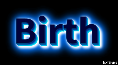 Birth Efekt tekstowy