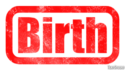 Birth Efecto de Texto