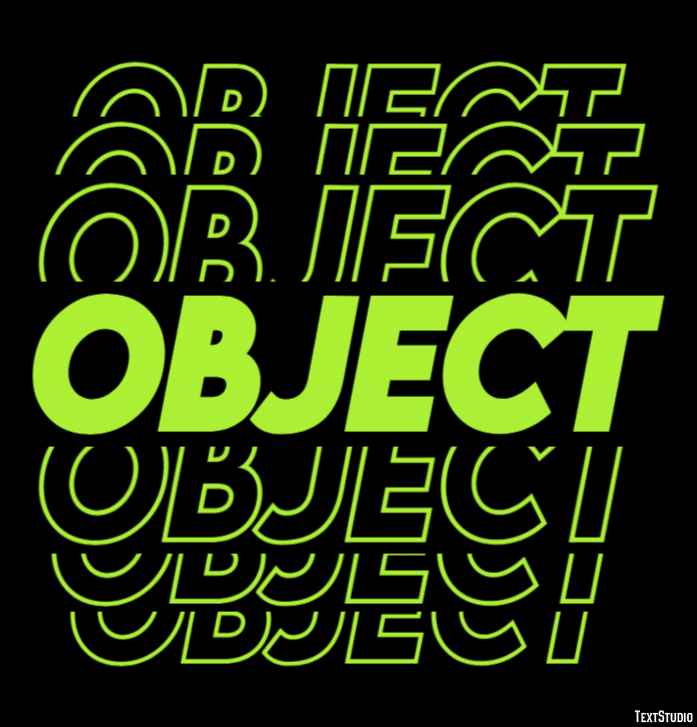 Object Effetto testo
