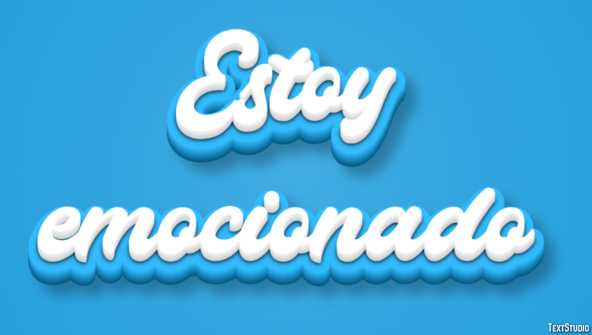 Estoy emocionado Efecto de Texto