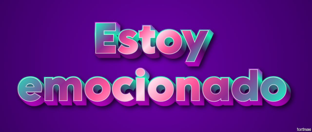 Estoy emocionado Efecto de Texto