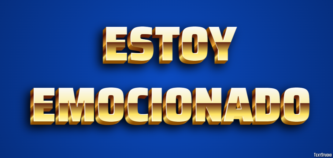 Estoy emocionado Efecto de Texto