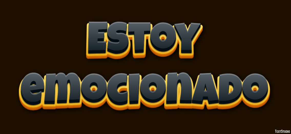 Estoy emocionado Efecto de Texto