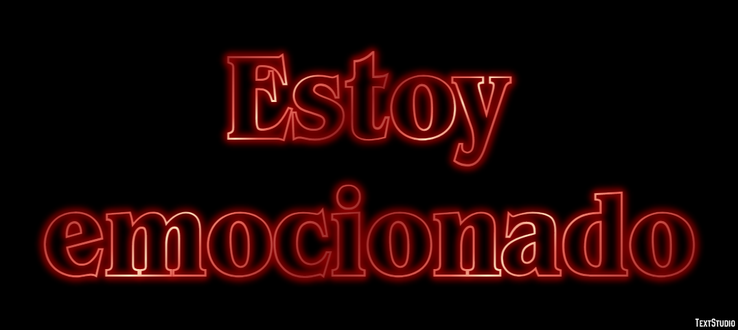 Estoy emocionado Efecto de Texto
