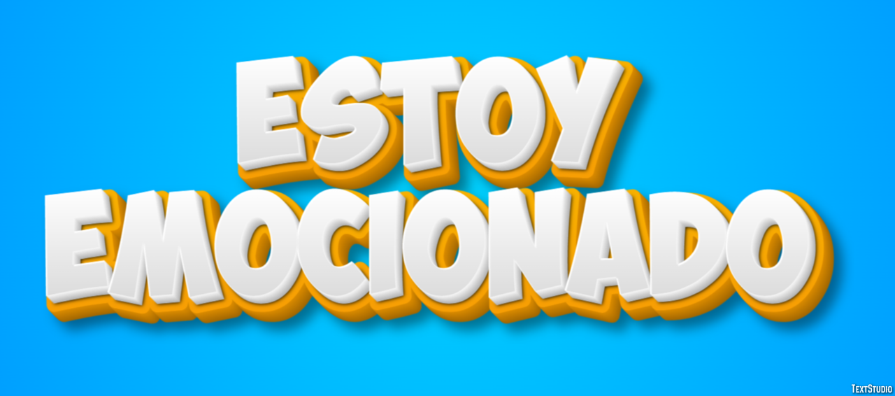Estoy emocionado Efecto de Texto