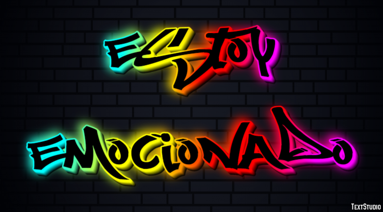 Estoy emocionado Efecto de texto