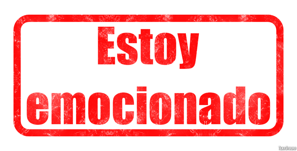 Estoy emocionado Efecto de Texto
