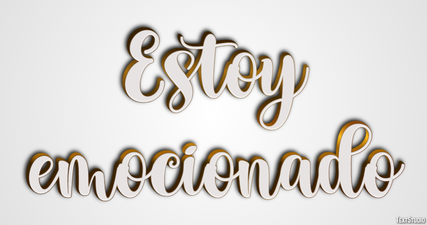 Estoy emocionado Efecto de Texto