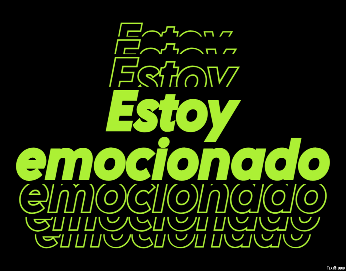Estoy emocionado Efeito de texto