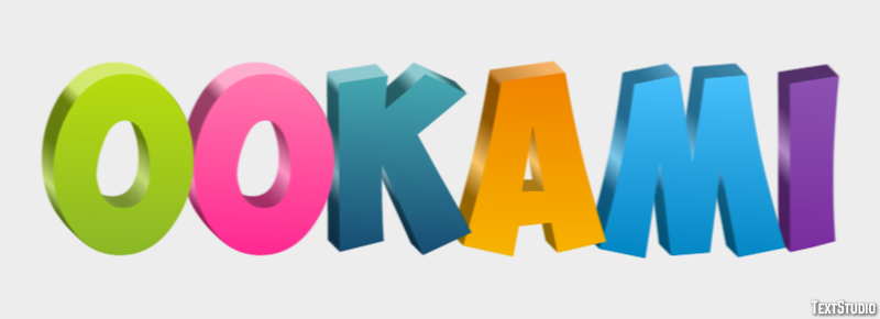 オオカミ Text Effect