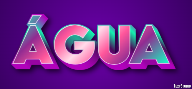 Água Efeito de texto