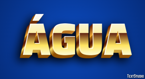 Água Efeito do texto