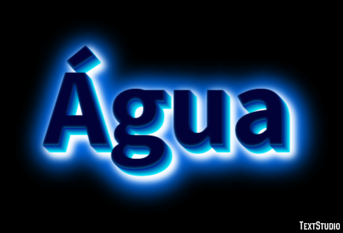 Água Efeito de texto