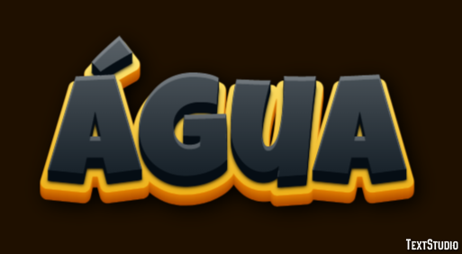 Água Efeito do texto