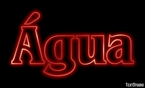 Água Efeito de texto
