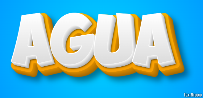 Água Efeito do texto