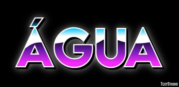 Água Efeito de texto