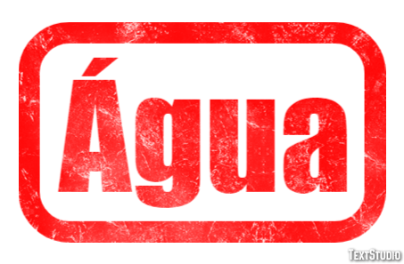 Água Efeito do texto