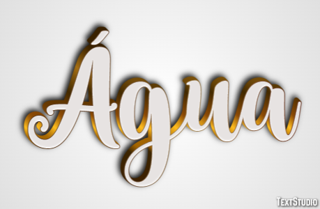Água Efeito de texto