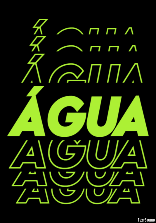 Água Efeito do texto