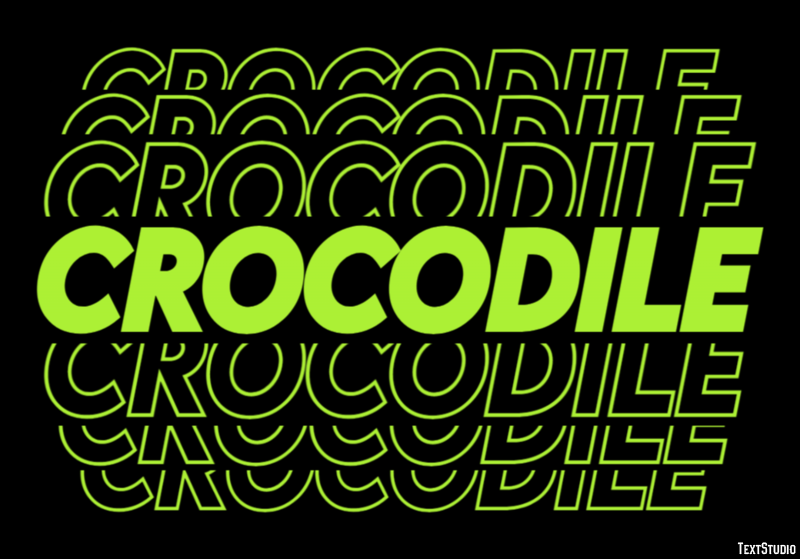 Crocodile Effet de Texte